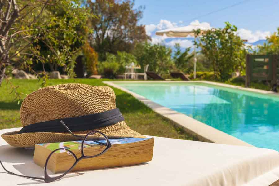 private pool villa at Greek island, luxury holidays